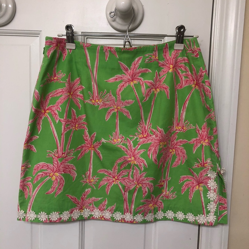 Lilly Pulitzer palm tree skirt